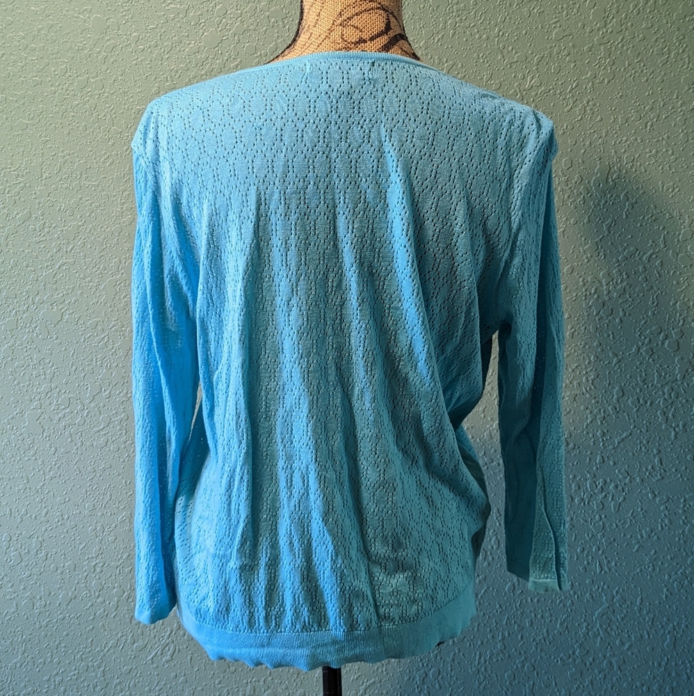 August Silk Light Blue Button Up - image 5